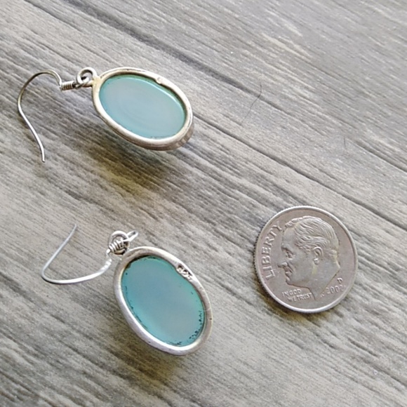 Chalcedony sterling silver earrings - Picture 2 of 2